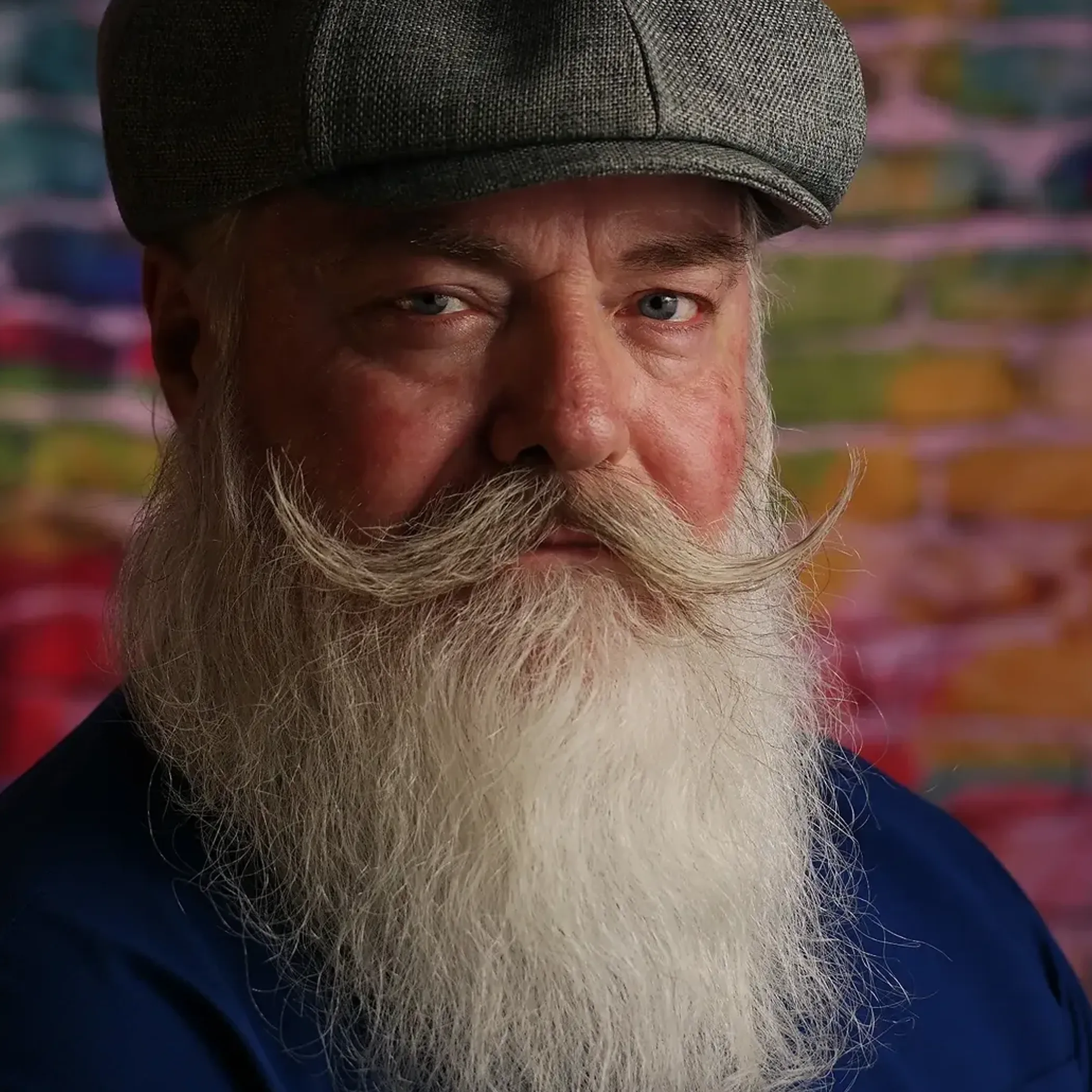 close-up of well-groomed beard care products