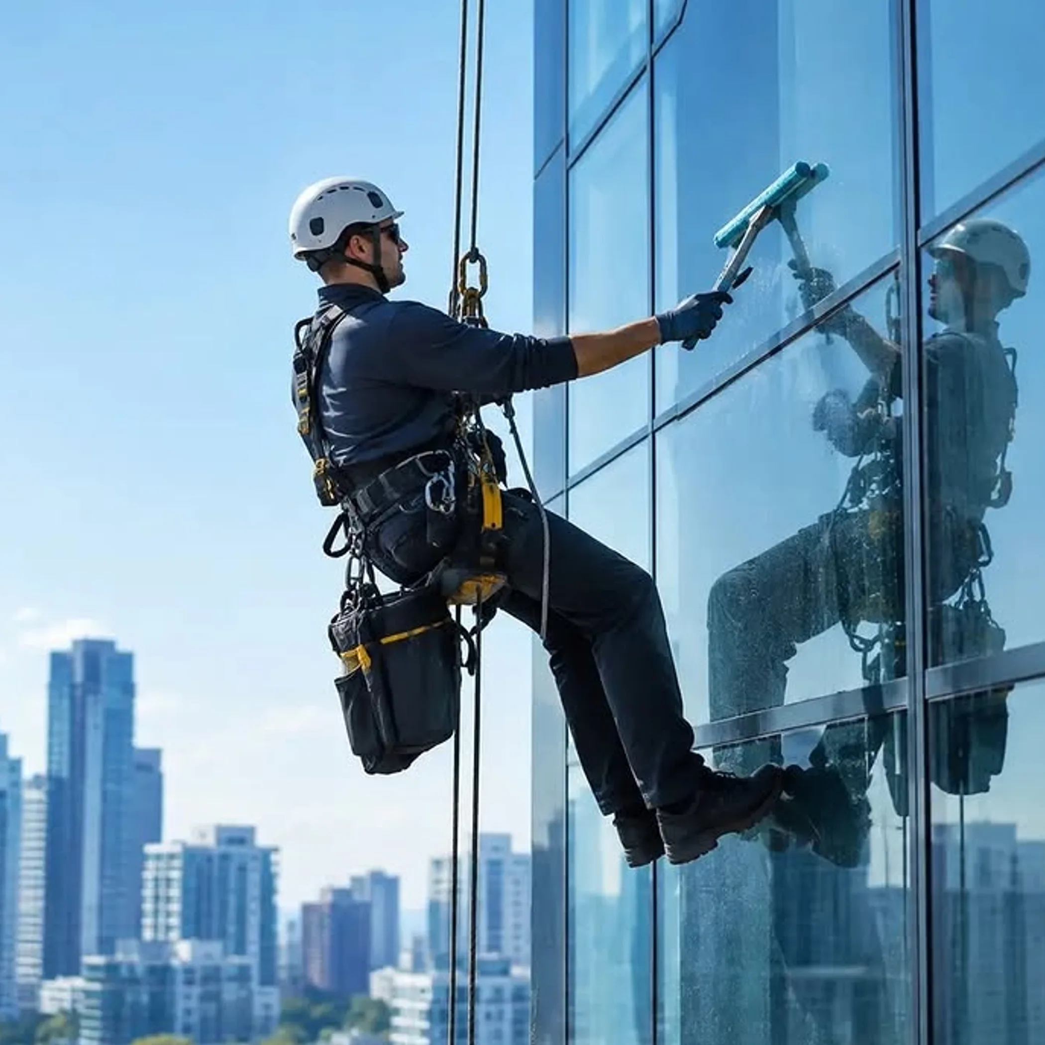 high-rise window cleaning safety equipment